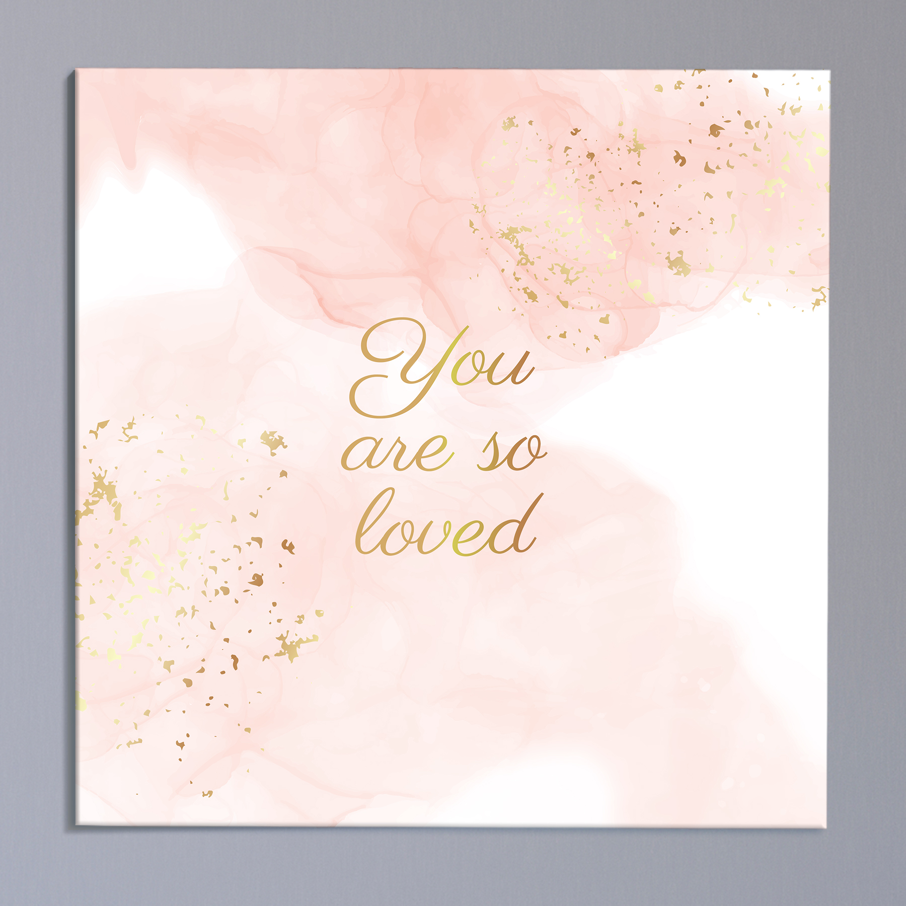 Watercolor You are So Loved Canvas Alternative Guest Book  91xxx4X-WC